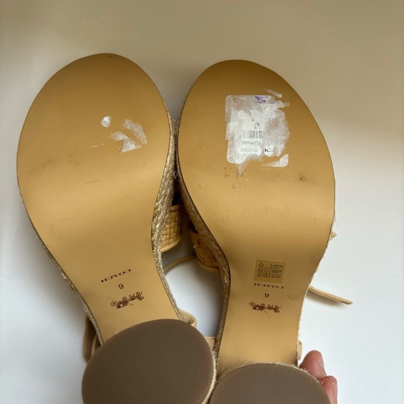 Coach Talina Sandal Espadrilles block heel Sz 9 - Picture 7 of 8